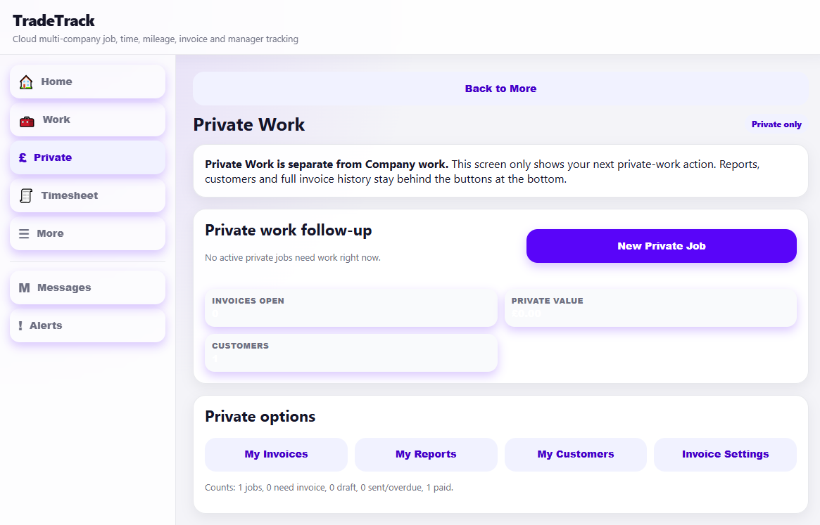Create Private Job